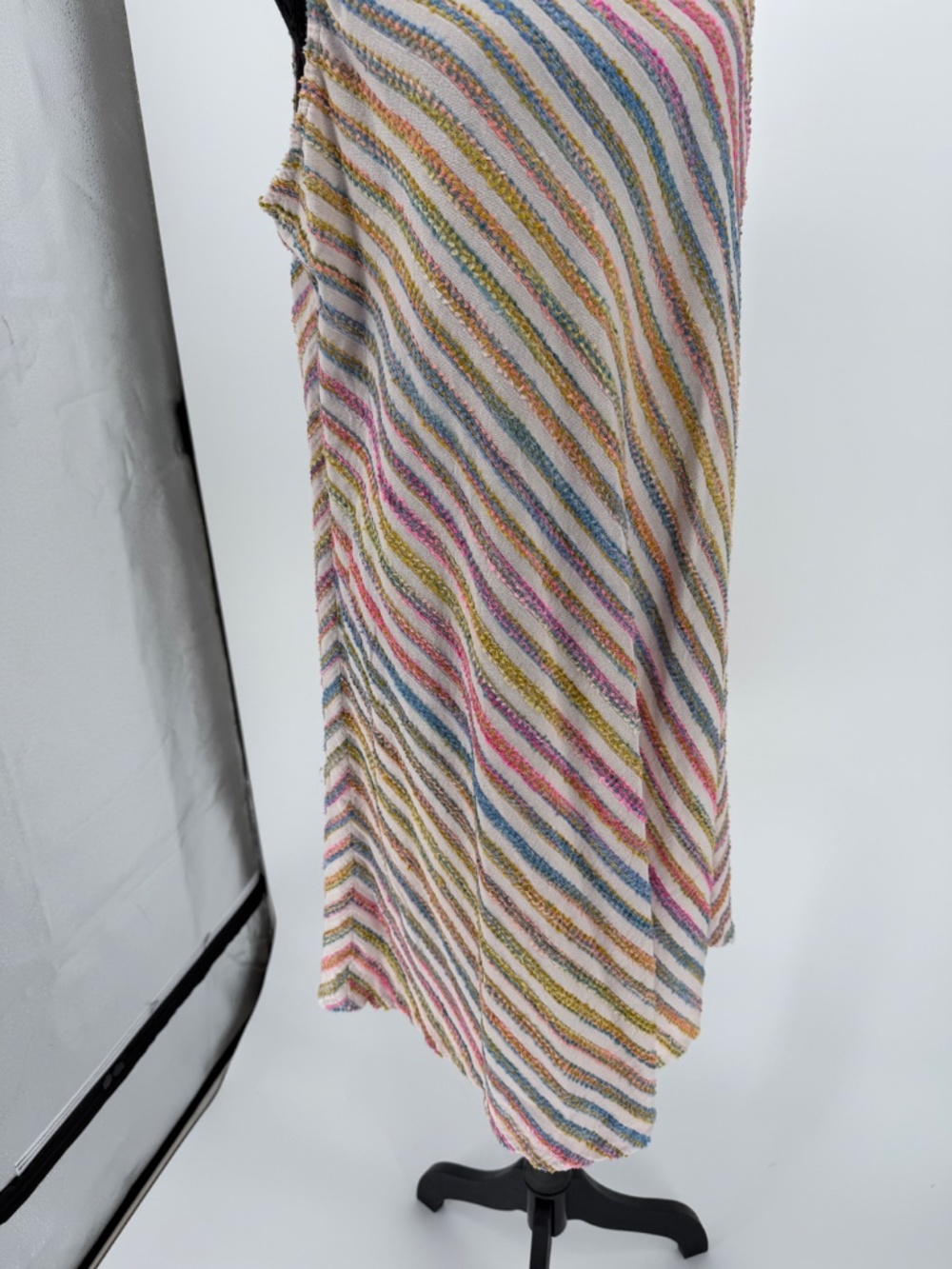 Lou & Grey Textured‎ Multi-Color Slub Stripe Shift Dress L - Picture 6 of 11